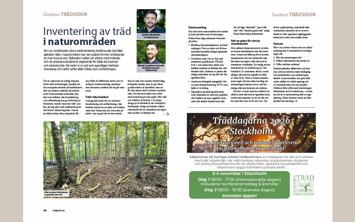 Artikel - Tidningen Utemiljö Författare: Gustav Nässlander och Nicolaj Josephsson Branda