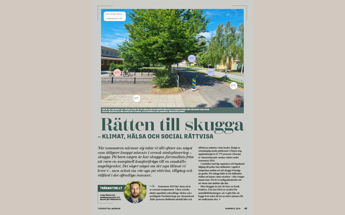 Article - Landscape magazine Author: Johan Östberg
